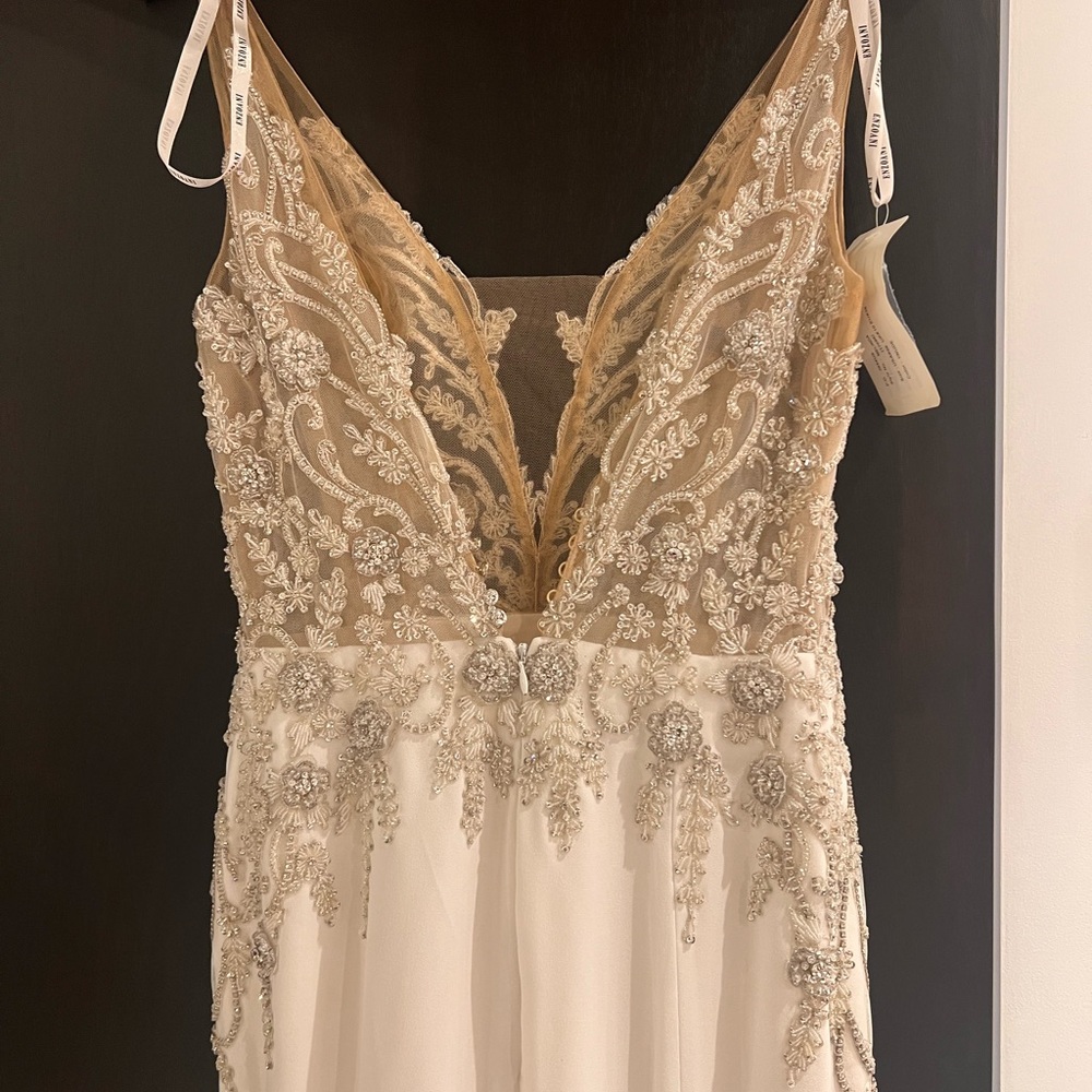 Full Glam Embellished White Lace Wedding Dress - Picture 8 of 16